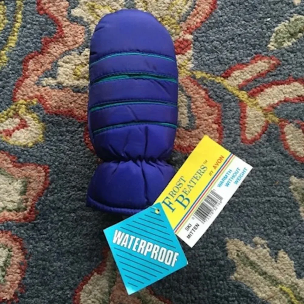 NEW Vintage Frost Beaters by Avon Youth Purple Waterproof Ski Mittens